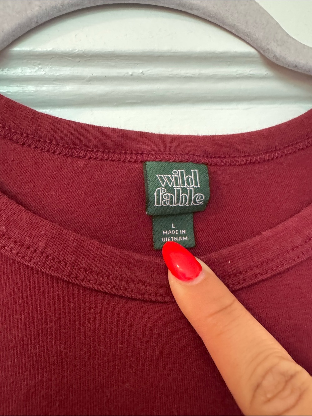 wild fable Red Cropped Crewneck Tee - Picture 3 of 3